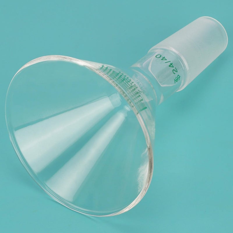 FunChem Glass Short Stem Powder Funnel with O.D. 75 mm at Top, Durable Borosilicate Glass Filter with 24/40 Inner Joint - Image 5